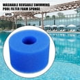 thumbnail image 3 of Esponja de filtro de piscina de 6 uds, cartucho de espuma de repuesto, filtros de espuma para bañera de hidromasaje, bioesponja lavable reutilizable azul, 3 of 4