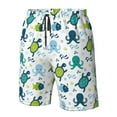 thumbnail image 4 of Fotbe Cartoon Sea Creatures Trajes de Baño Estampados para Hombre, Shorts de Verano de Secado Rápido, Ropa de Playa, Bañadores-Small, 4 of 6