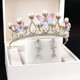 thumbnail image 1 of Princess Tiaras for Girls, Crystal Pearl Crown Headband for Birthday, Celebration, Holiday,Costume Party (gold 2), 1 of 5