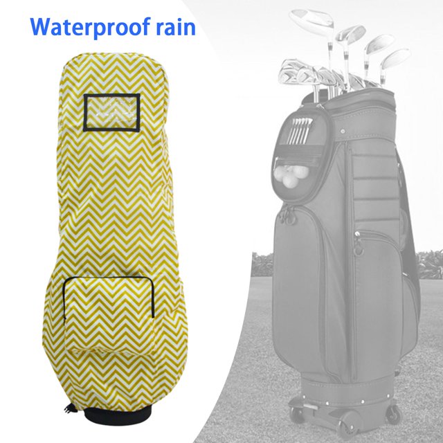Cubierta de lluvia para bolsa de viaje de golf, cubierta de lluvia para bolsa de carrito de golf, chubasquero de protección de golf portátil impermeab Amarillo Macarena Funda de lluvia para bolsas de golf