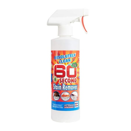 Amazing 60 Second Stain Remover - Commercial Strength - Powerful, Natural Enzymes Remove Food, Grease, Pet Stains & More - USA Made