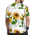 thumbnail image 2 of Wukai Plump Sunflower And Sketch Print Men's Short-Sleeved Mesh T-Shirt,Quick-Dry Short Sleeve Workout T-Shirt-6X-Large, 2 of 8