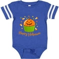 thumbnail image 3 of Inktastic Happy Halloween- cute pumpkin cupcake Boys or Girls Baby Bodysuit, 3 of 5