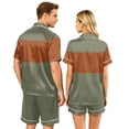 thumbnail image 5 of Men's Pajama Sets Button Up Pajamas for Women Matching Pj Set Women Plaid Button Down Soft Cooling Sleepwear with Pockets Women Men Short Sleeve Matching Pajamas Set for Couples Lounge 2Pcs, M, 5 of 5