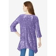 thumbnail image 2 of Roaman's Women's Plus Size Handkerchief Hem Sequin Tunic, 2 of 6