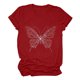 thumbnail image 4 of ICHUANYI Clearance Women's Shirt Tees Funny Cute Short Sleeve Fall T Shirt Print Shirt Gift Tops Blouse Gift For Women(Red, S) ICHUANYI WER2023081206738, 4 of 6