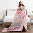 thumbnail image 5 of to My Wife Custom Name Blanket, Gifts for Wife Women from Husband, Personalized Throw Blankets for Couch Travel, Soft Present for Anniversary Wedding Birthday Valentines Christmas, 60"x50", 5 of 5