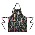 thumbnail image 2 of Pioneer Flower Floral Print Pattern Apron-Garden Aprons for Women with Pockets-Cotton Linen Waterproof Kitchen Cooking Gardening Aprons Adjustable for Kitchen,Cooking,BBQ and Salon 33x27 Inch, 2 of 7