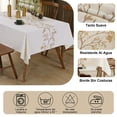 thumbnail image 2 of Manteles para Mesa Rectangular,Mantel Rectangular,Mantel de Lino Tela rústica Resistente Integrado Rústico,Mantel para Mesa Cuadrada(Rectángulo,140 * 180CM), 2 of 7