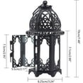 thumbnail image 3 of Faroles decorativos de 7,4 pulgadas, farol colgante vintage de metal, portavelas, 3 of 9