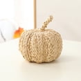 thumbnail image 6 of Woven Straw Pumpkin Halloween Ornament – Handmade Autumn Pumpkin Decor– Festive Vintage Halloween Decor for Fireplace Table Halloween Party Decorations, 6 of 7