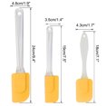 thumbnail image 2 of 3pcs Kitchen Cooking Flexible Silicone Spatula Set Heat Resistant Turner Scraper Baking Utensils Yellow, 2 of 7