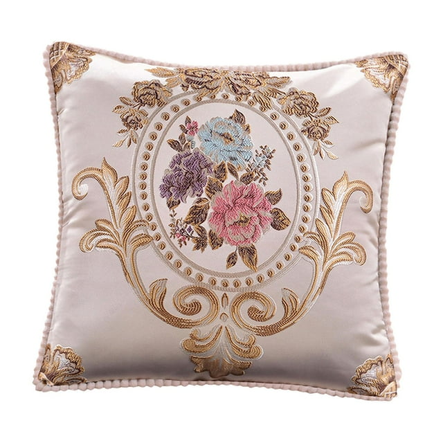 Funda de almohada de jacquard con estampado de flores de lujo Strade Fareast Limited cuadrada 48 cm x 48 cm