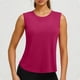 thumbnail image 2 of Tops Casuales sin Mangas para las Mujeres Color Sólido Cuello Redondo Suéter Blusa, las Señoras Tops sin Mangas Y Blusas Suaves Respirables Primavera Verano, 2 of 7