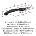 thumbnail image 4 of Amerock Intertwine 3-3/4 inch Center-to-Center Oil-Rubbed Bronze Cabinet or Furniture Pull, 25 Pack, 4 of 4