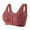 Wine, variant on XMMSWDLA Women's Front Close Shaping Wirefree Bras, Plus Size Comfort Seamless Bralettes Full-Coverage Wireless Push Up Bra Stretch Lightly Lined Breathable Brassiere Everyday Underwear