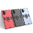 thumbnail image 6 of Heavy Duty Case For iPhone 16 Armor Phone Case with Metal Ring Hidden Kickstand, Military Grade Shockproof Rugged Protective Cover for For iPhone 16,Red, 6 of 7