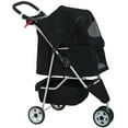 thumbnail image 1 of Dog Stroller Pet Stroller Cat Stroller for Medium Small Dogs Foldable Travel 3 Wheels Waterproof Puppy Stroller,Black, 1 of 1