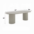 thumbnail image 6 of Liela Oval Dining Table-Double Pedestal Base-Bone White 87 Inch, 6 of 8