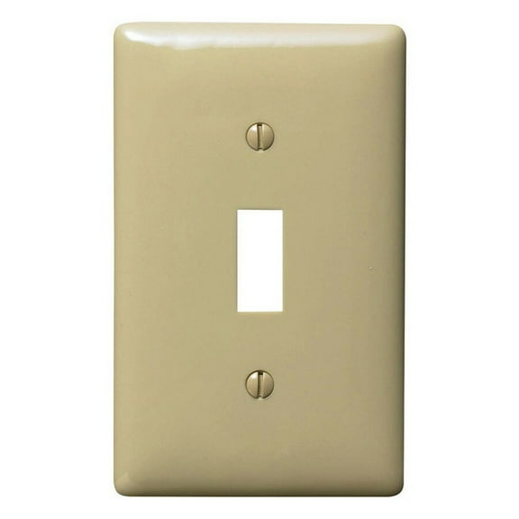 Hubbell Ivory Toggle Switch Cover Wall Plate Switchplate Plastic WP1I