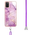 thumbnail image 3 of Feishell Crossbody Case Compatible with Samsung Galaxy A03s,with Adjustable Lanyard Strap,Fashion Marble Pattern Design Soft Silicone Shockproof Protective Phone Case for Girls Women,A, 3 of 4