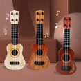 thumbnail image 4 of Mini Accoustic Guitar Kids Toy Children Instruments Guitar Musical Plastic Model Toys Simulation Brown, 4 of 6