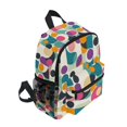 thumbnail image 2 of FORMRS Kids School Backpack with Front Zippered Pocket 12" Student Travel Daypack, Green Geometric, 2 of 6