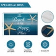 thumbnail image 6 of Summer Starfish Placemats Set of 8, Blue Wood Grain Ombre Coastal Placemats for Dining Table, Place Mats for Kitchen Tabletop, Waterproof Wipeable Dining Table Mats Set, 6 of 9
