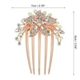 thumbnail image 2 of Unique Bargains Women Rhinestone Inlaid Flower Hair Comb Hair Accessory Hair Side Comb Clips  Rhinestone Head Pieces White, 2 of 7