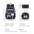 thumbnail image 3 of AHMOMEI Cute Bow 3 Pieces Backpack Set, Cute Student Bookbag Lightweight Large Capacity with Lunch Bag & Pencil Case Daily, Picnic, Travel & Outdoor Activities, 3 of 4