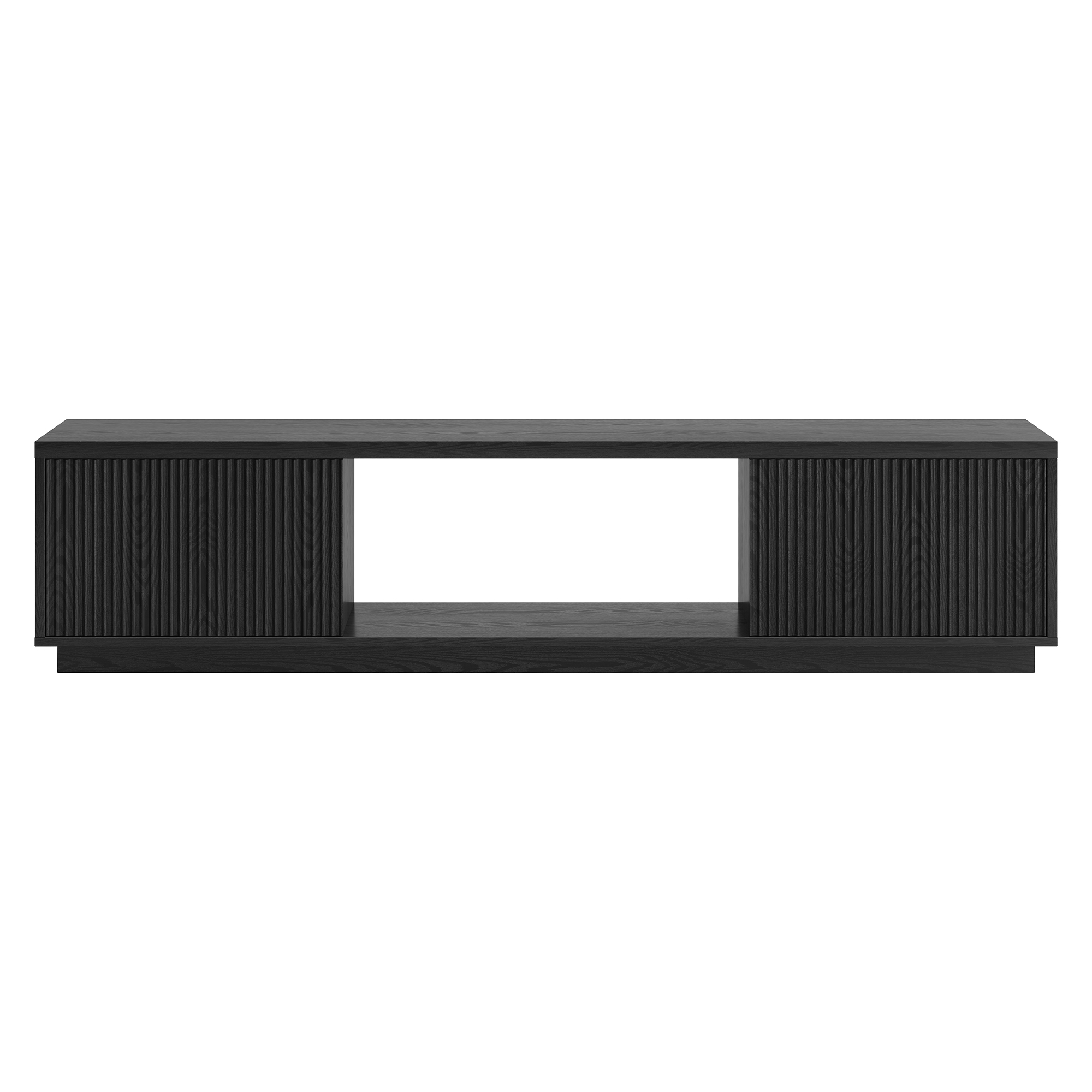 Dorian Rectangular TV Stand for TV's up to 78" in Black Grain