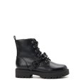thumbnail image 3 of Wonder Nation Little & Big Girls Enamel Chain Combat Boot, Sizes 13-6, 3 of 6