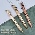 thumbnail image 7 of 3Pack Bolt Action Pen Set, Hexagonal Solid Brass Pocket Pen with 30 Ballpoint Refills C, 7 of 7