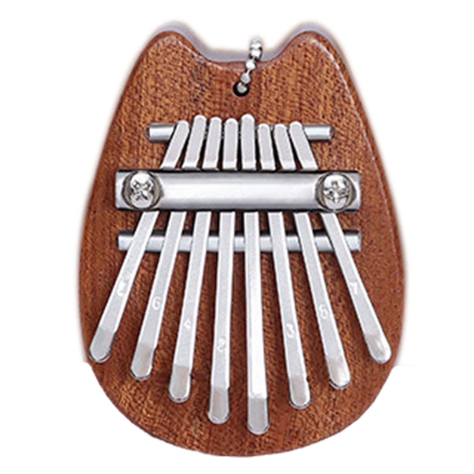 Wood Klimba Crystal Kalimba Acrylic Cat 8 Keys Thumb Piano Marimbas Finger Piano Chef Vinny Mini Kalimba African Instrument Gift for Kids Adult 