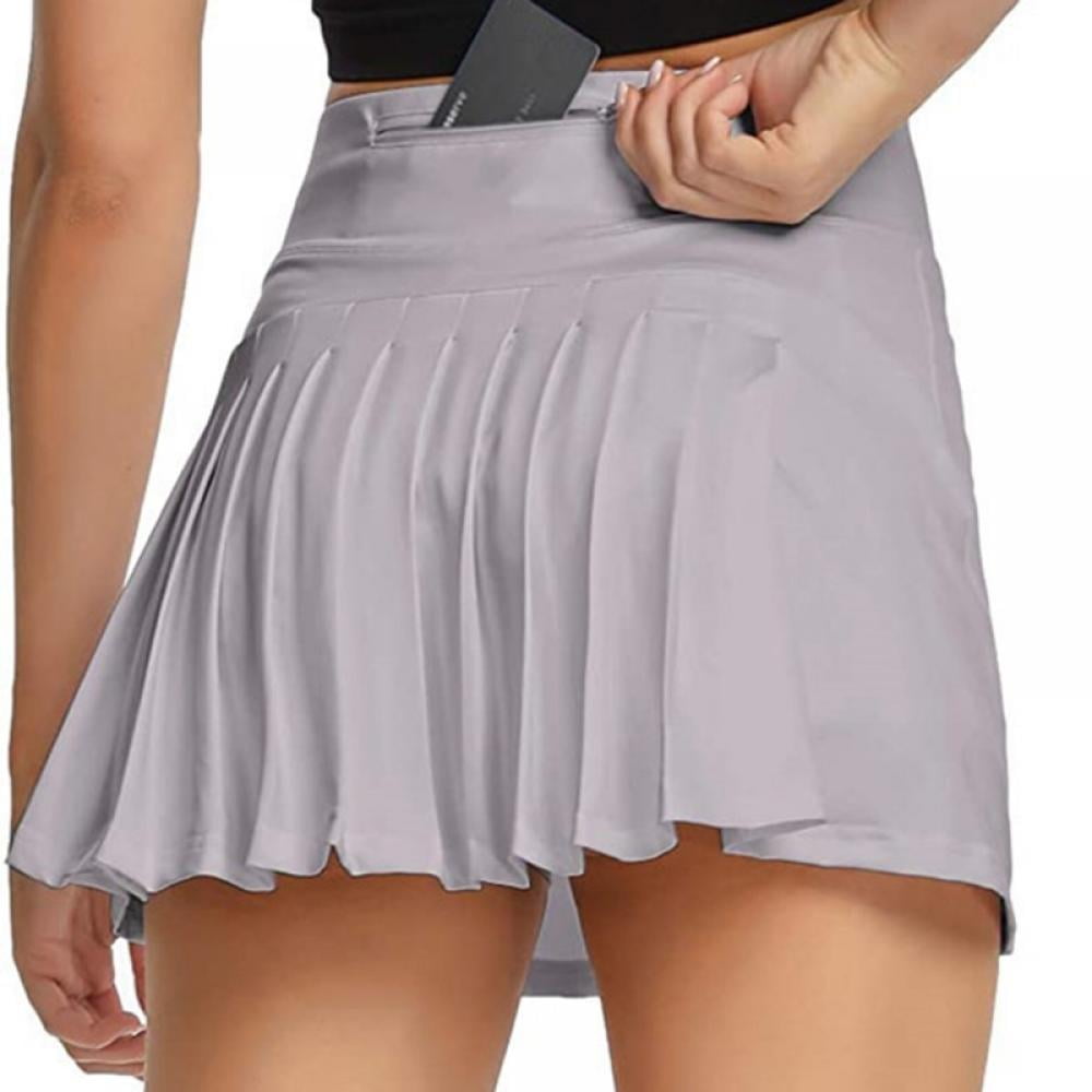 Maxcozy Women Pleated Tennis Skirts Inner Shorts Elastic Sports Golf Skorts  with Pockets - Walmart.com