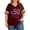Wine, variant on SIYUDAN Women America's 250th Anniversary T-Shirt Plus Size V Neck Short Sleeve Independence Womens Graphic T Shirts Womens T-Shirts, Size XXL