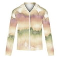 thumbnail image 2 of Lilgiuy Men Sports Fitness Sweatshirt Fashion Long Sleeve Hoodies Full Zip Gradient Tie-Dye Print Jacket Fall Winter Casual Loose Tops, 2 of 4