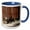 Blue/White, variant on 3drose, Europe, Belgium, Bruges. Horse-drawn Carriage - Eu04 Kwi0016 - Kymri Wilt, 11oz Magic Transforming Mug