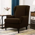 thumbnail image 2 of Premium Water Repellent Wingback Chair Cover High Stretch Jacquard Fabric Wing Back Chair Slipcovers, 2 of 4