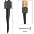 thumbnail image 2 of Fence Post Anchor, Heavy Duty Ground Spikes, Decorative Post Base Stake Support for Mailbox Sign and Deck Post, 2 of 4