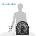 thumbnail image 2 of Navia CEN-1010 Ventilador Escritorio o Piso, 3 Velocidades, Cabezal 360°, Silencioso y Potente, Negro, 10", 2 of 8