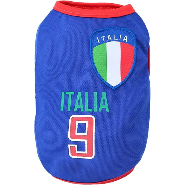 2 World Cup Shirt for Dog Soccer Jersey Pet Costume Dog Jerseys for Small Medium Large Dogs Football Shirt for Pets I Italy 2XL Recommand Weight