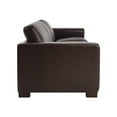 3 Seater Contemporary Oversized Leather Sofa EspressoColorEspresso
