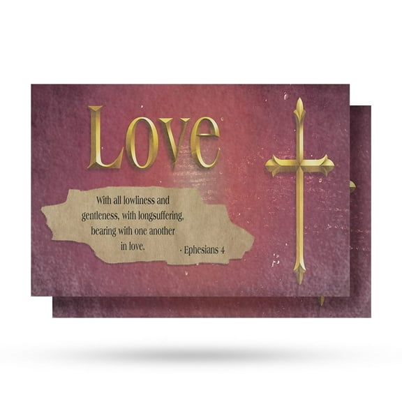 Jesus Love Vinyl Decal 2 Pack of 12 Inch x 16 Inch Weatherproof Heavy-Duty Adhesive Backing | Inspirational Message, Faith Display, Bold and Durable | Made in USA