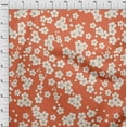 thumbnail image 4 of oneOone Viscose Jersey Orange Fabric Asian Japanese Floral Dress Material Fabric Print Fabric By The Yard 60 Inch Wide, 4 of 5