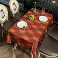 thumbnail image 2 of Red and Orange Argyle Pattern Rectangle Tablecloth 60"x120",Waterproof Polyester Rectangle Table Cloth, Wipeable Spillproof Polyester Tablecloth for Dining, Camping, Indoor and Outdoor, 2 of 6