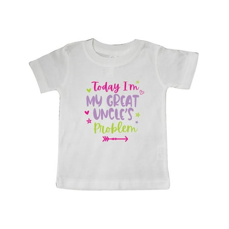 

Inktastic Child Funny Today Im My Great Uncles Problem Gift Baby Girl T-Shirt