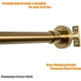 thumbnail image 4 of Heavy Duty Shower Rod, Adjustable Shower Curtain Rod, Expandable 47-84 Inch, Permanent Mount Shower Rod, Never Rust Stainless Steel for Window Curtain and Closet, Champagne Bronze, 4 of 14
