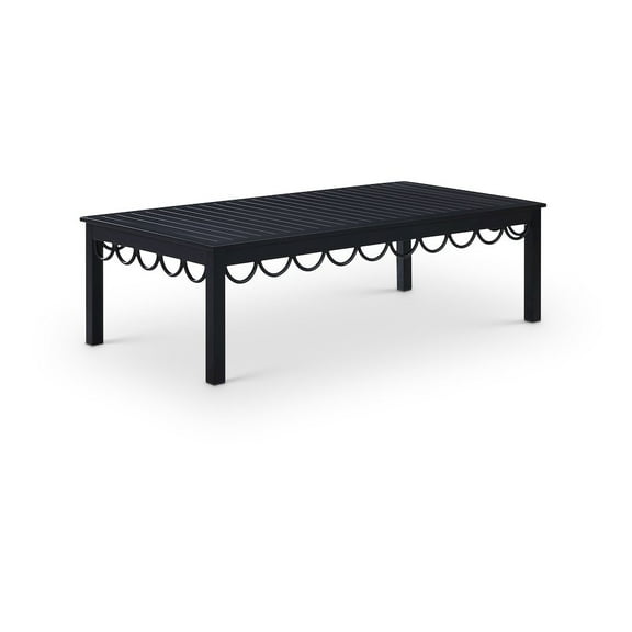 Meridian Furniture Portofino Black Aluminum Outdoor Patio Coffee Table