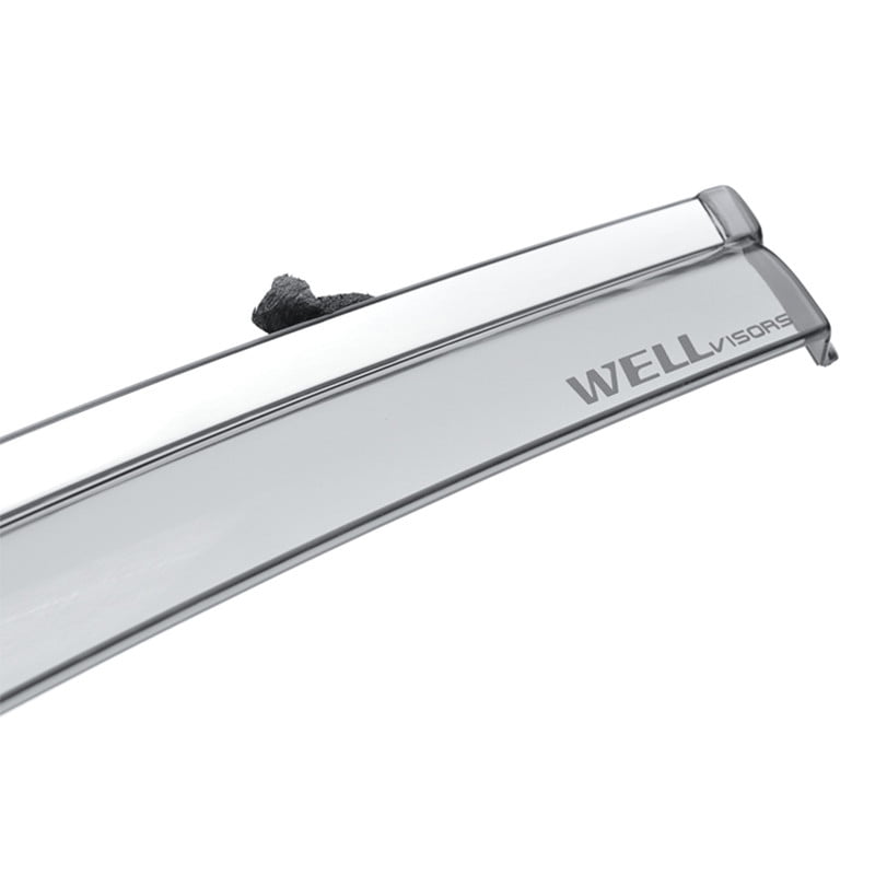 Wellvisors for Lincoln MKZ 13-19 Window Visors Rain Wind Deflectors Chrome Trim